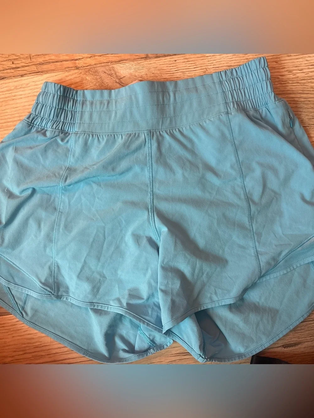lululemon athletica light aqua athletic shorts